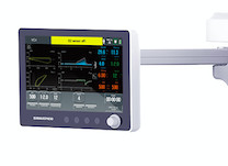 Máquina anestésica veterinaria del AIRE O2 con la pantalla a color del LCD